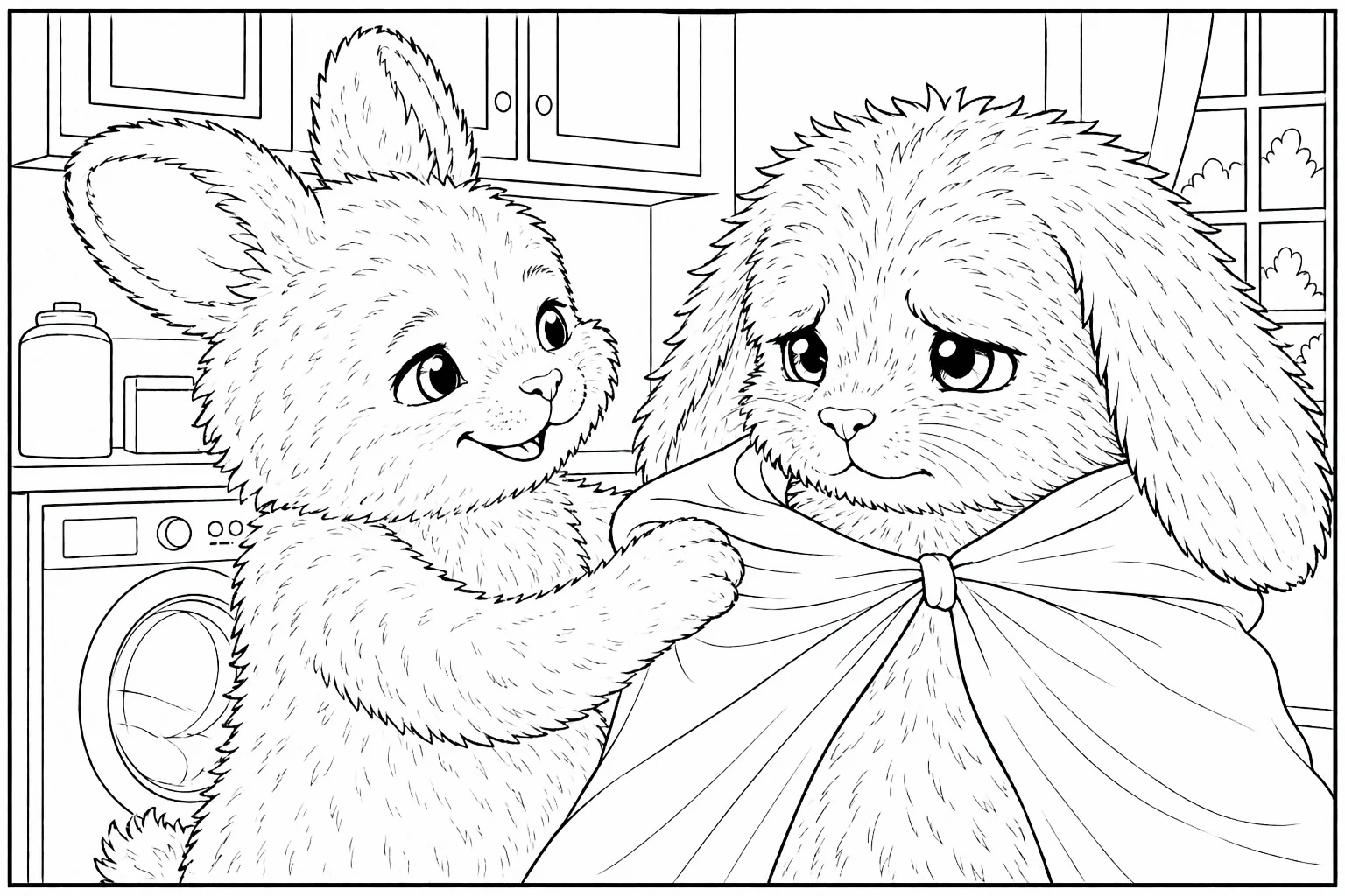 Theodore Reassures Shawn coloring page preview