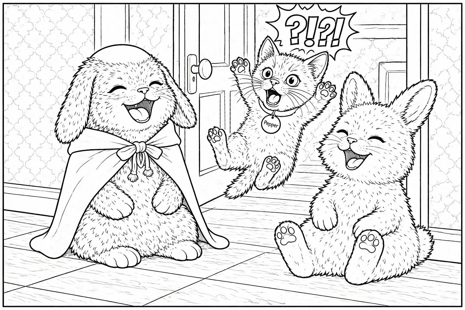 Pepper Is Shocked coloring page preview