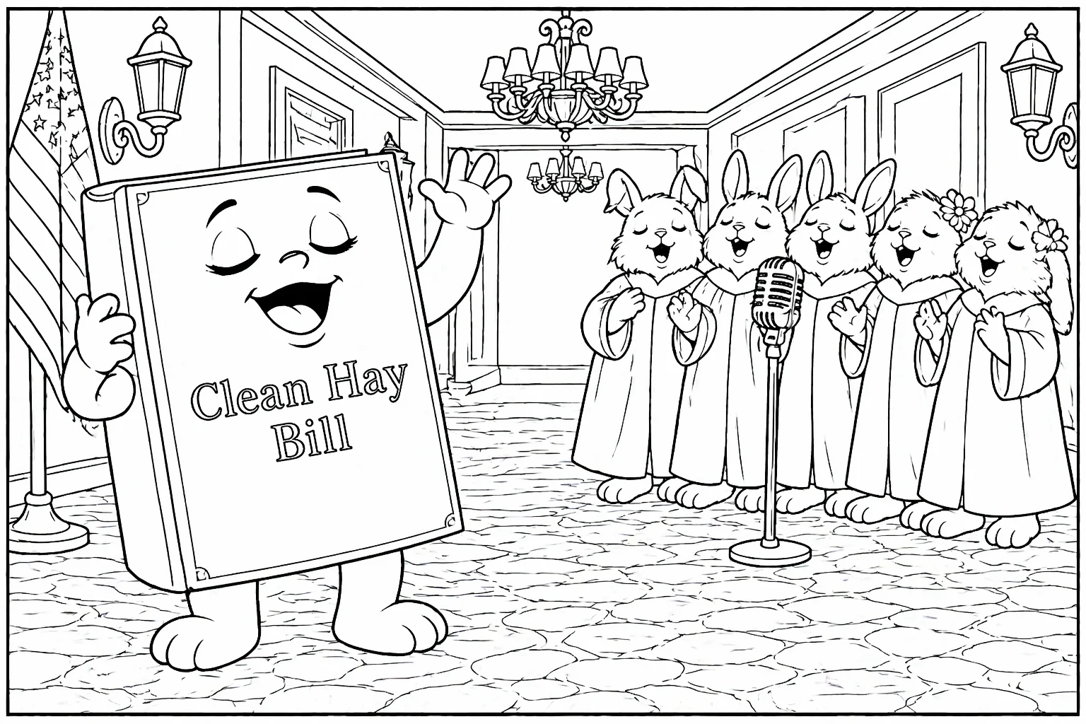 Bill Sings About Becoming a Law coloring page preview