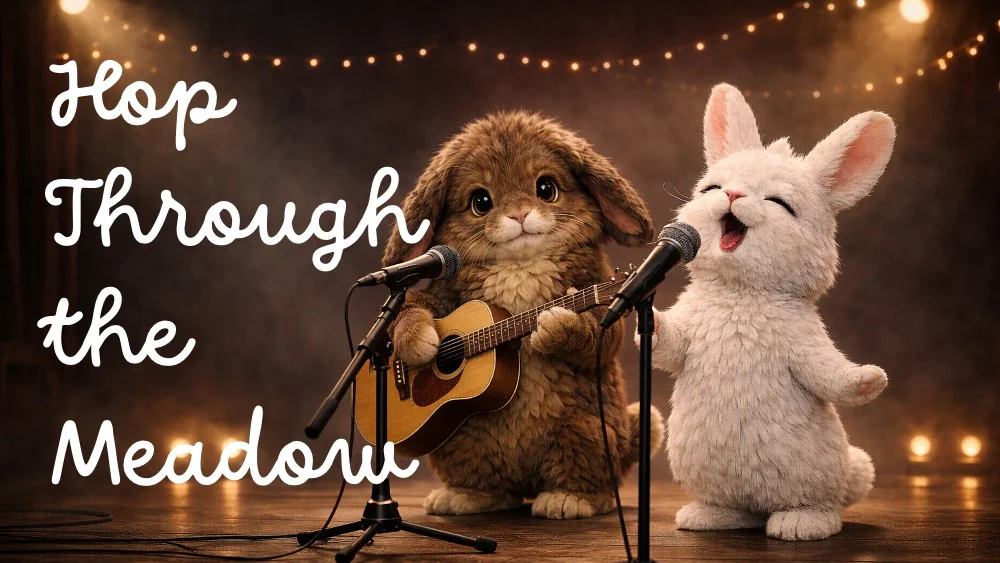Theodore and Shawn performing Hop Through the Meadow
